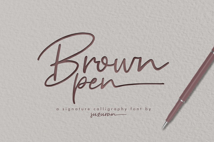 Example font Brown Pen #1